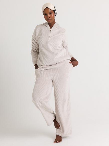Pretty You London Cosy Chevron Lounge Suit, Almond