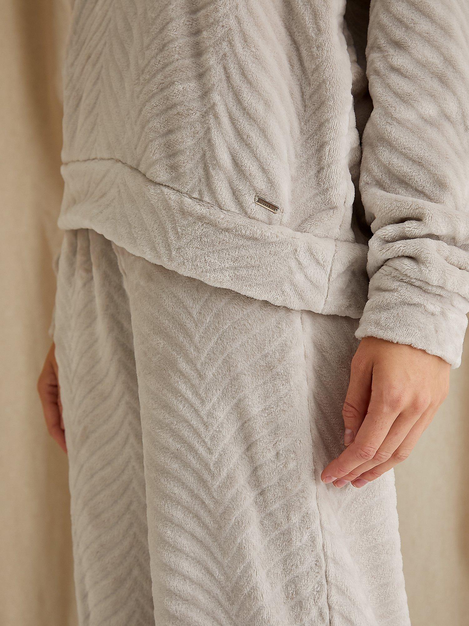 Product image 2 of 5, which shows Pretty You London Cosy Chevron Lounge Suit, Almond, 8-10
