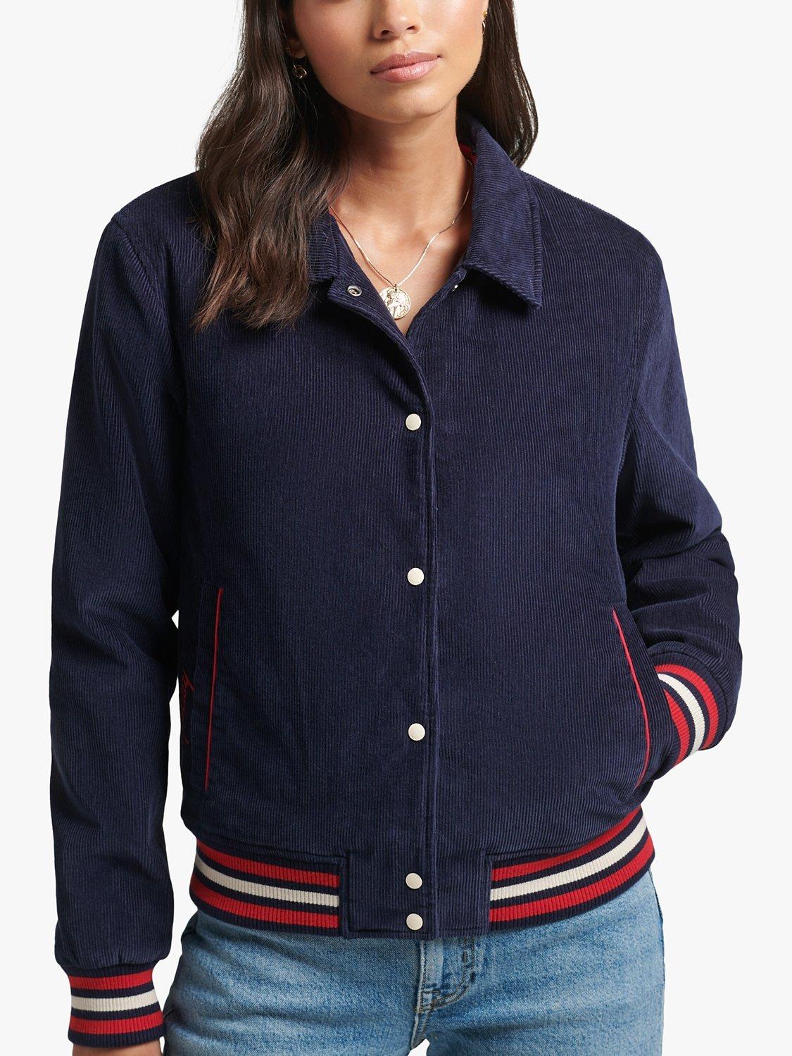 Superdry Cord Coach Bomber Jacket, Rich Navy