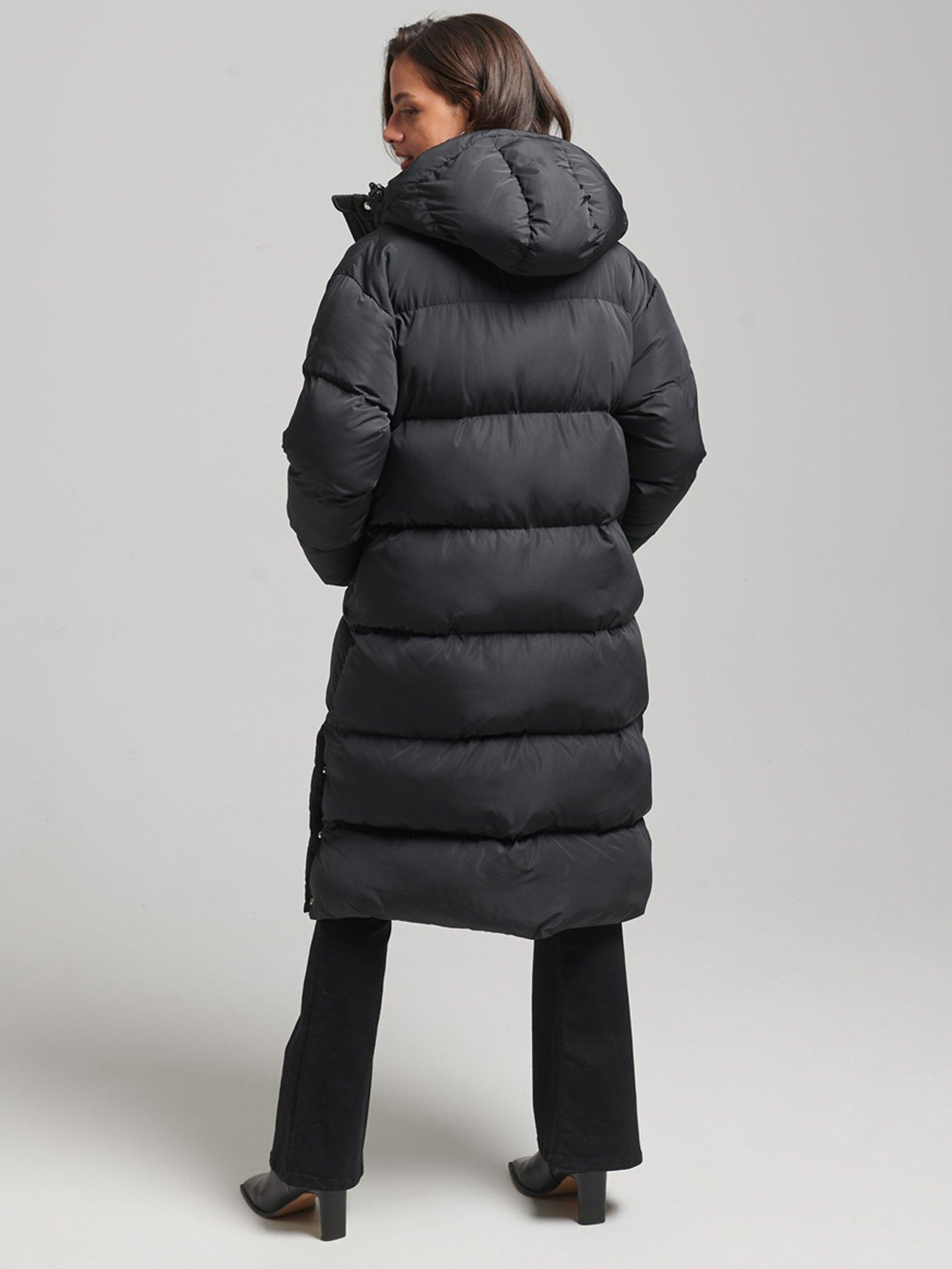 Longline hooded puffer coat online