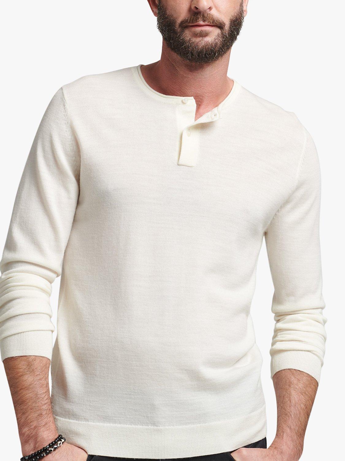 Superdry Merino Grandad Top, Cream