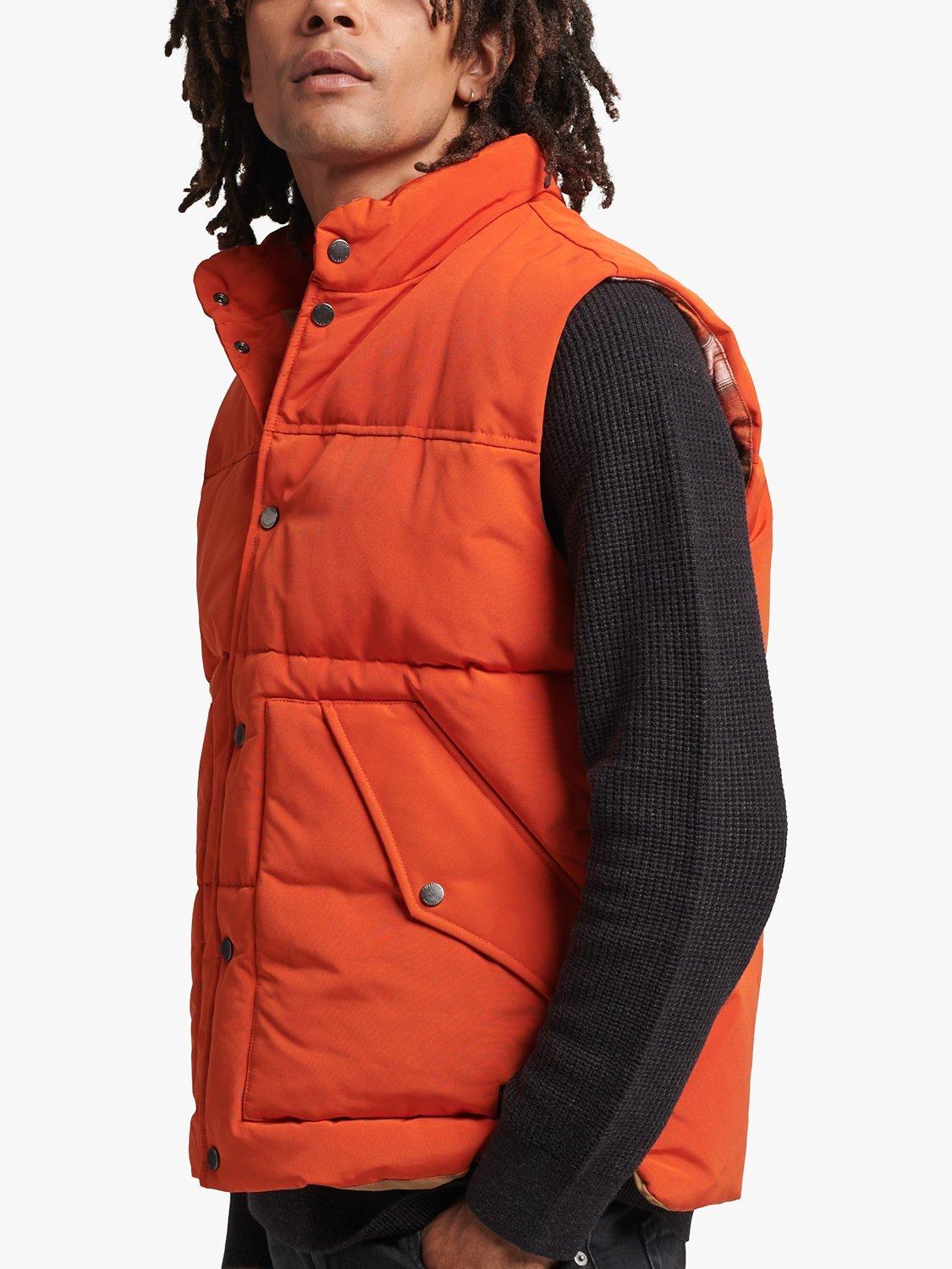 Superdry Vintage Mountain Gilet, Pureed Pumpkin