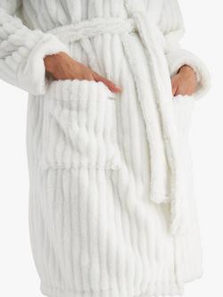 Pretty You London Stripe Textured Cloud Robe - view 2, Cream