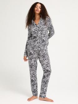 Pretty You London Leopard Bamboo Shirt Pyjama Set, Luxe Leopard, Luxe Leopard