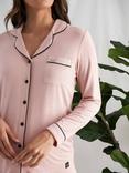 Pretty You London Piping Trim Bamboo Pyjamas, Pink
