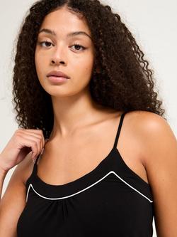 Pretty You London Bamboo Cami Short Pyjama Set - view 2, Black