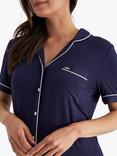 Pretty You London Piping Bamboo Shortie Pyjama Set
