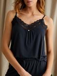 Pretty You London Lace Bamboo Camisole Shortie Pyjama Set