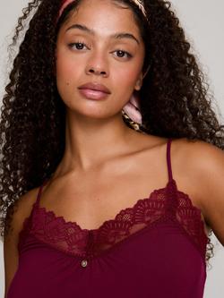 Pretty You London Lace Cami Short Pyjama Set - view 2, Bordeaux