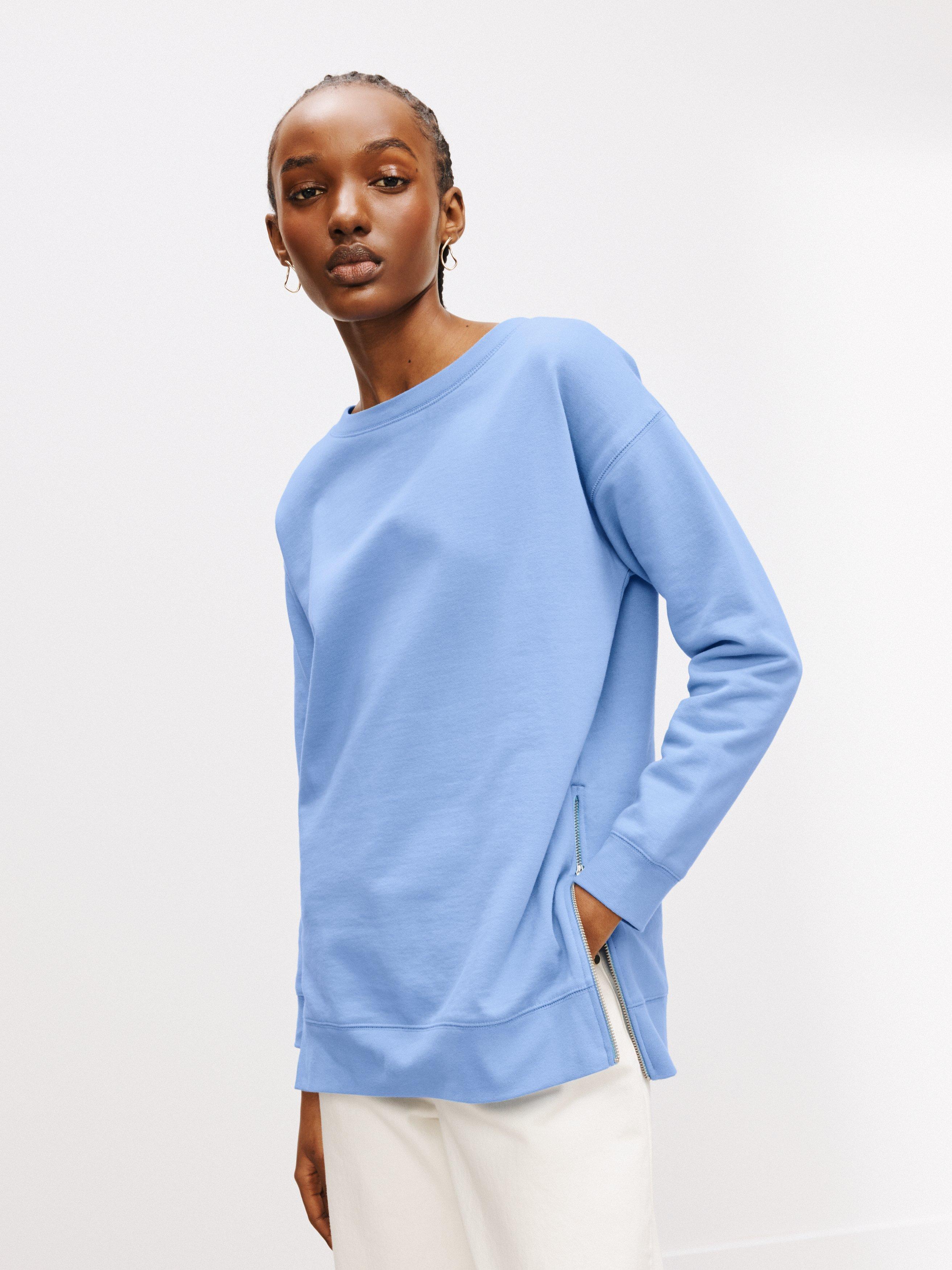 John Lewis Boat Neck Zip Detail Sweatshirt