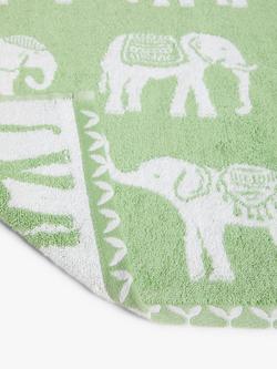 John Lewis Elephant Safari Towels - view 2, Spring Green