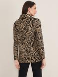 Phase Eight Nerissa Animal Print Top, Camel/Black