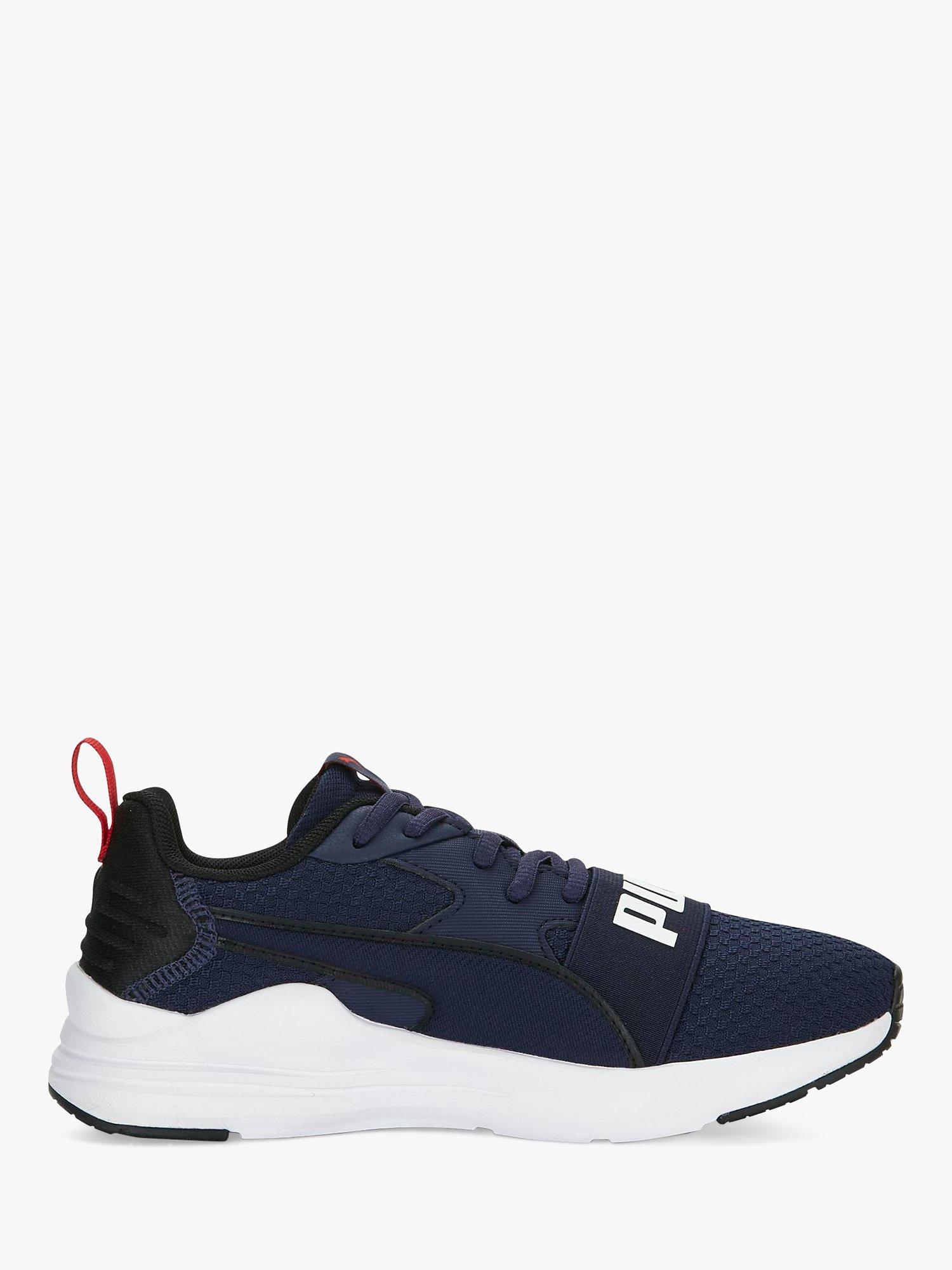 PUMA Kids' Wired Run Pure Trainers, Navy/Black/Puma White