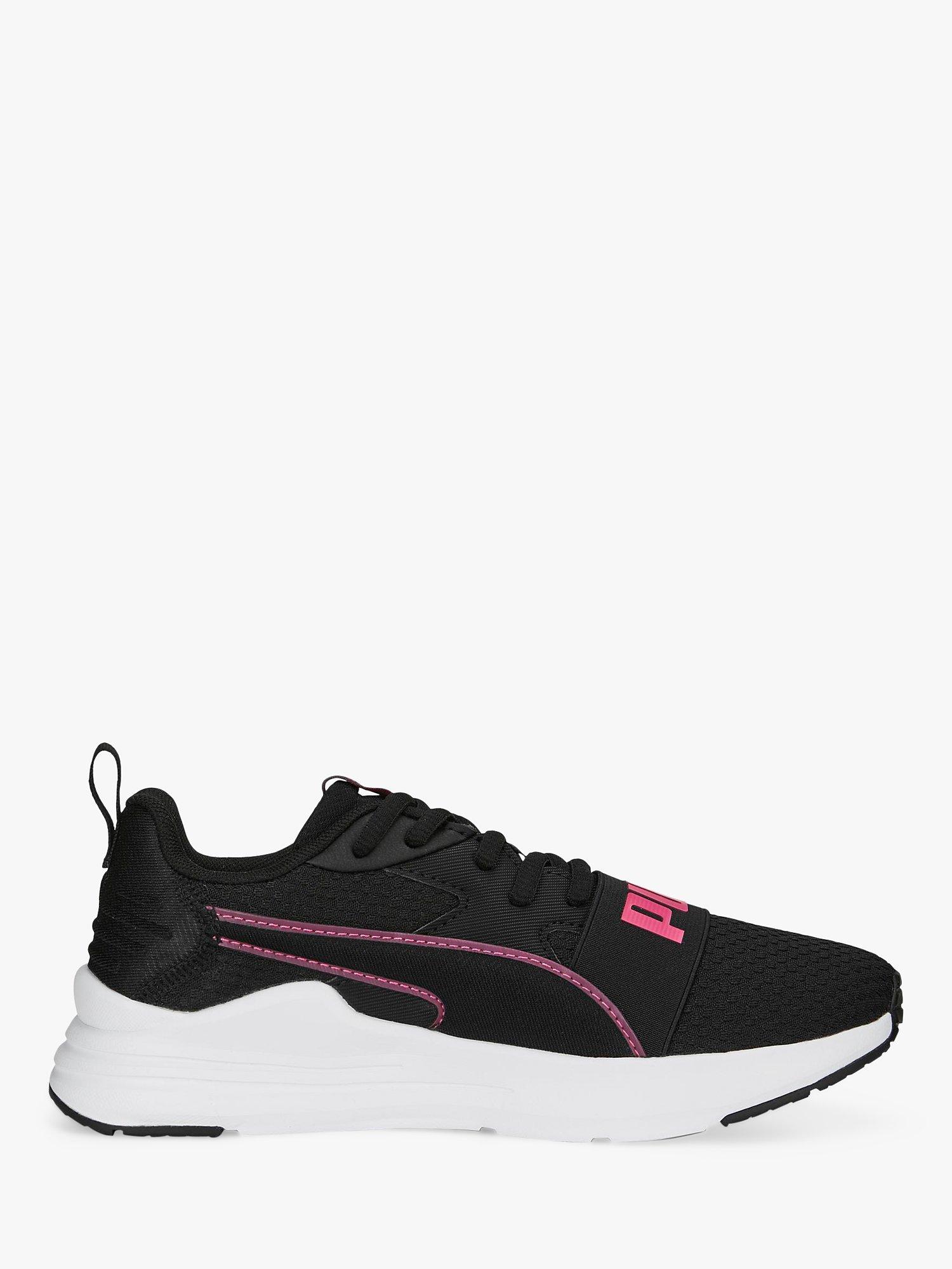 PUMA Kids' Wired Run Pure Trainers, Black/Glowing Pink