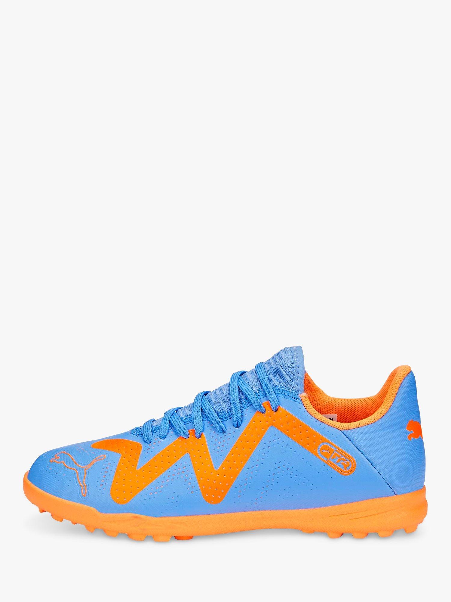 PUMA Kids' Future Play Trainers, Blue/Ultra Orange