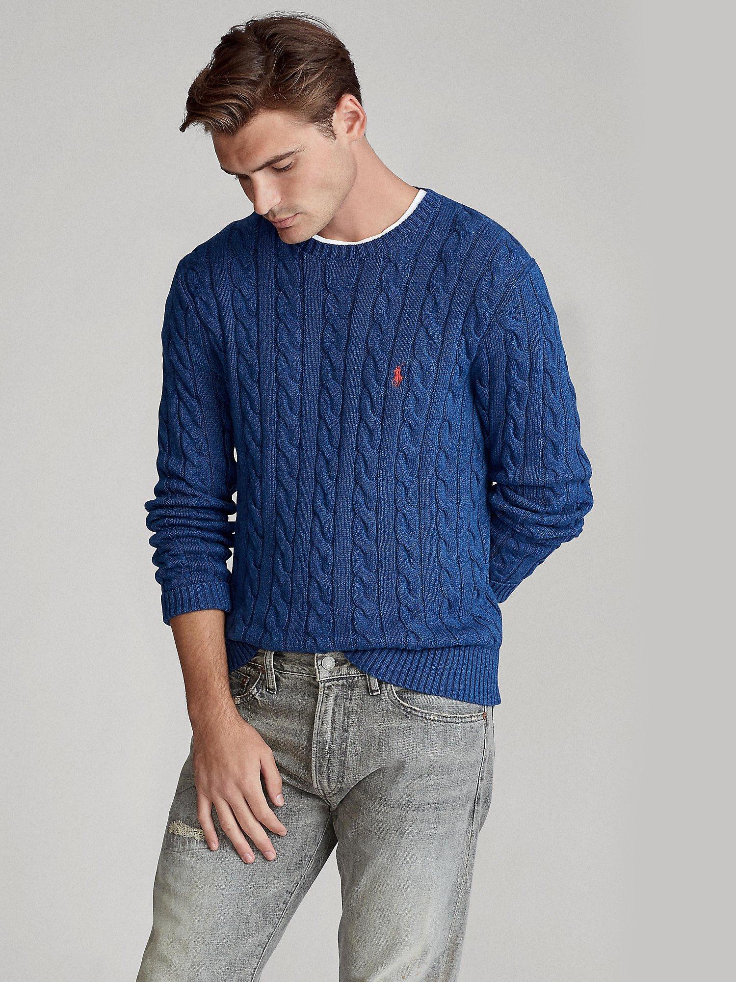 Polo Ralph Lauren Driver Long Sleeve Cotton Jumper, Blue