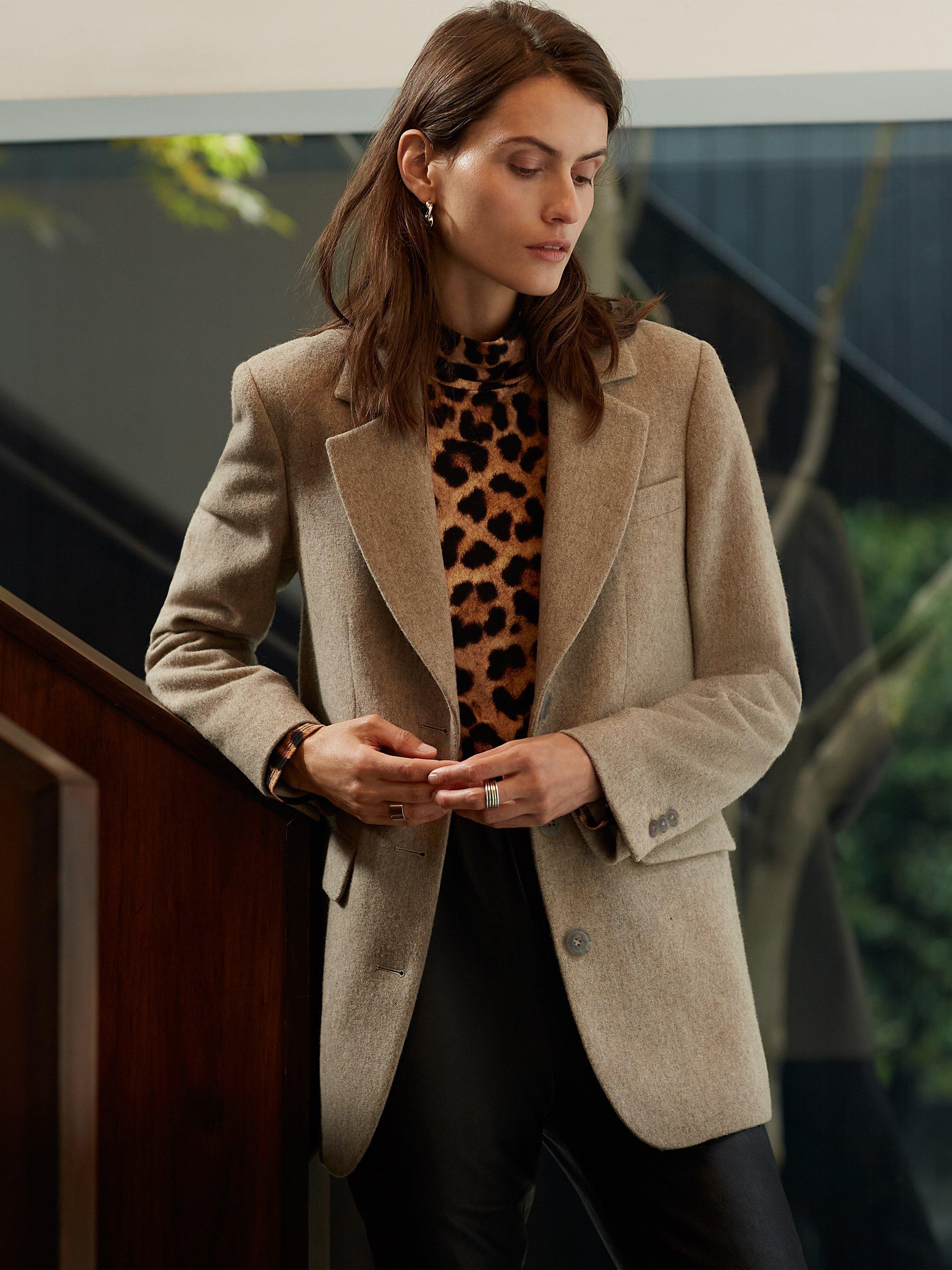 Baukjen Gaya Wool Blend Blazer, Neutral