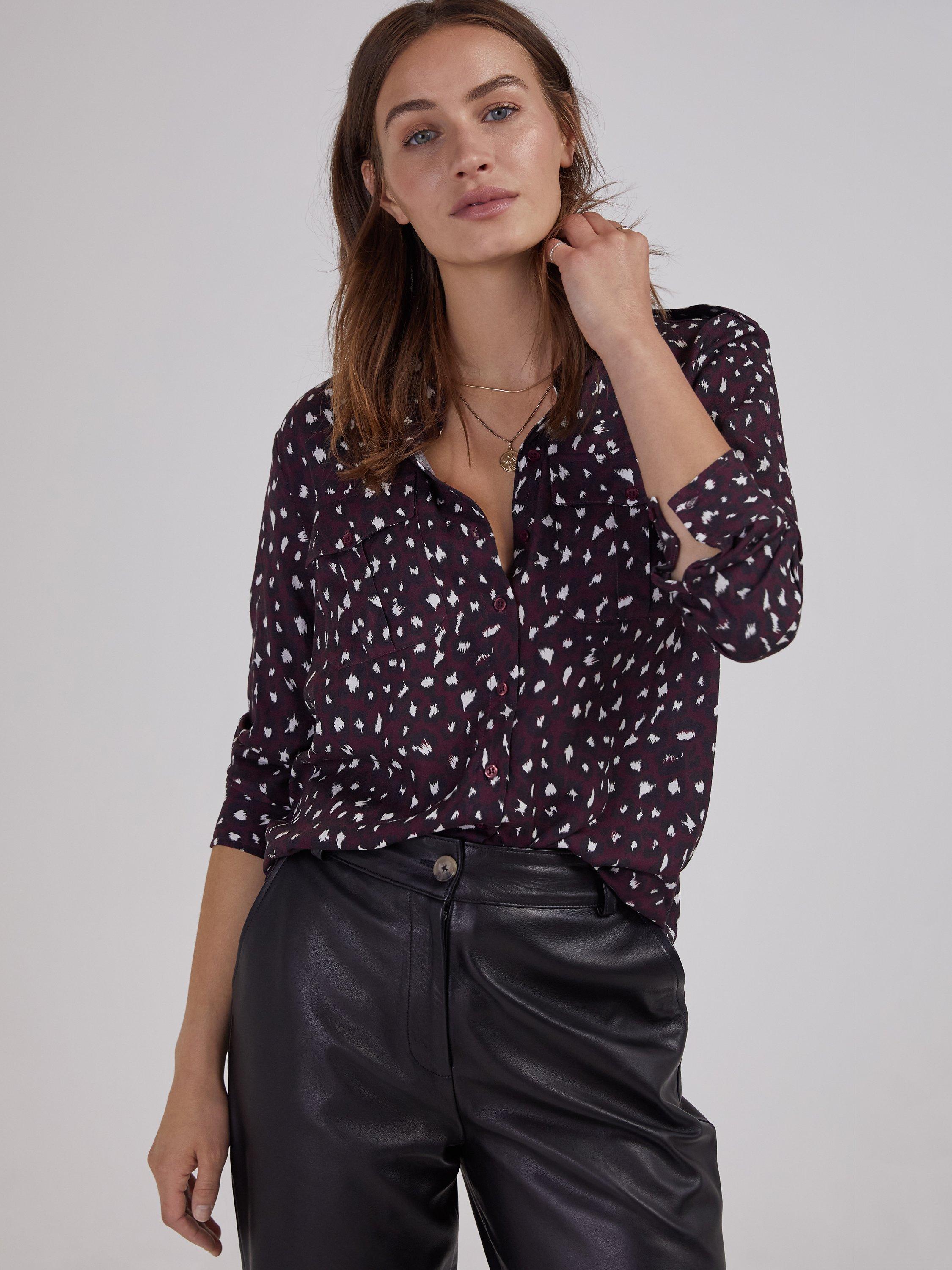 Baukjen Jacey Relaxed Fit Shirt, Dark Cherry