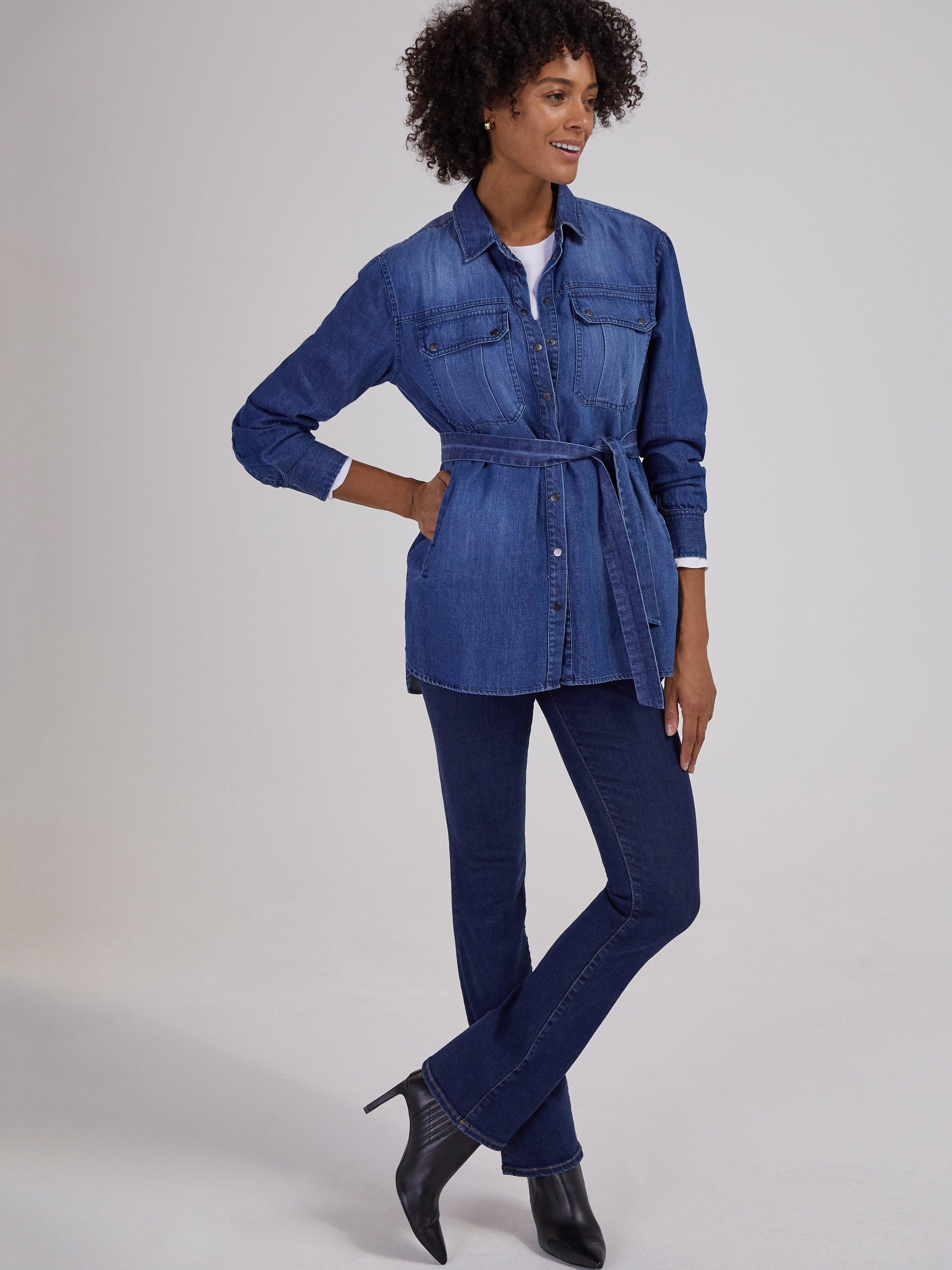 Baukjen Organic Blend Bootcut Jeans, Dark Indigo