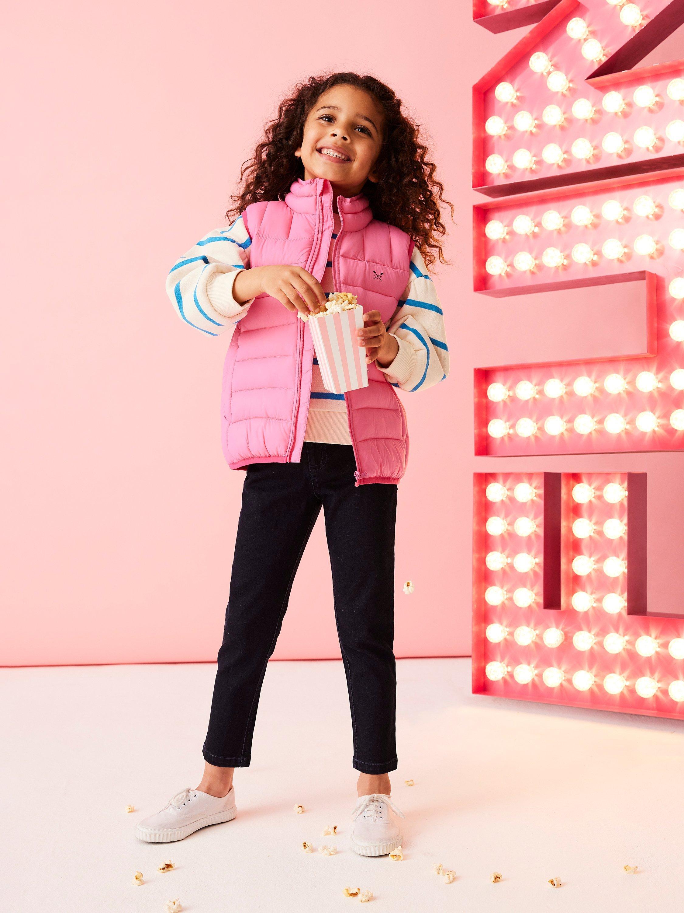Crew Clothing Kids' Lightweight Gilet, Pastel Pink