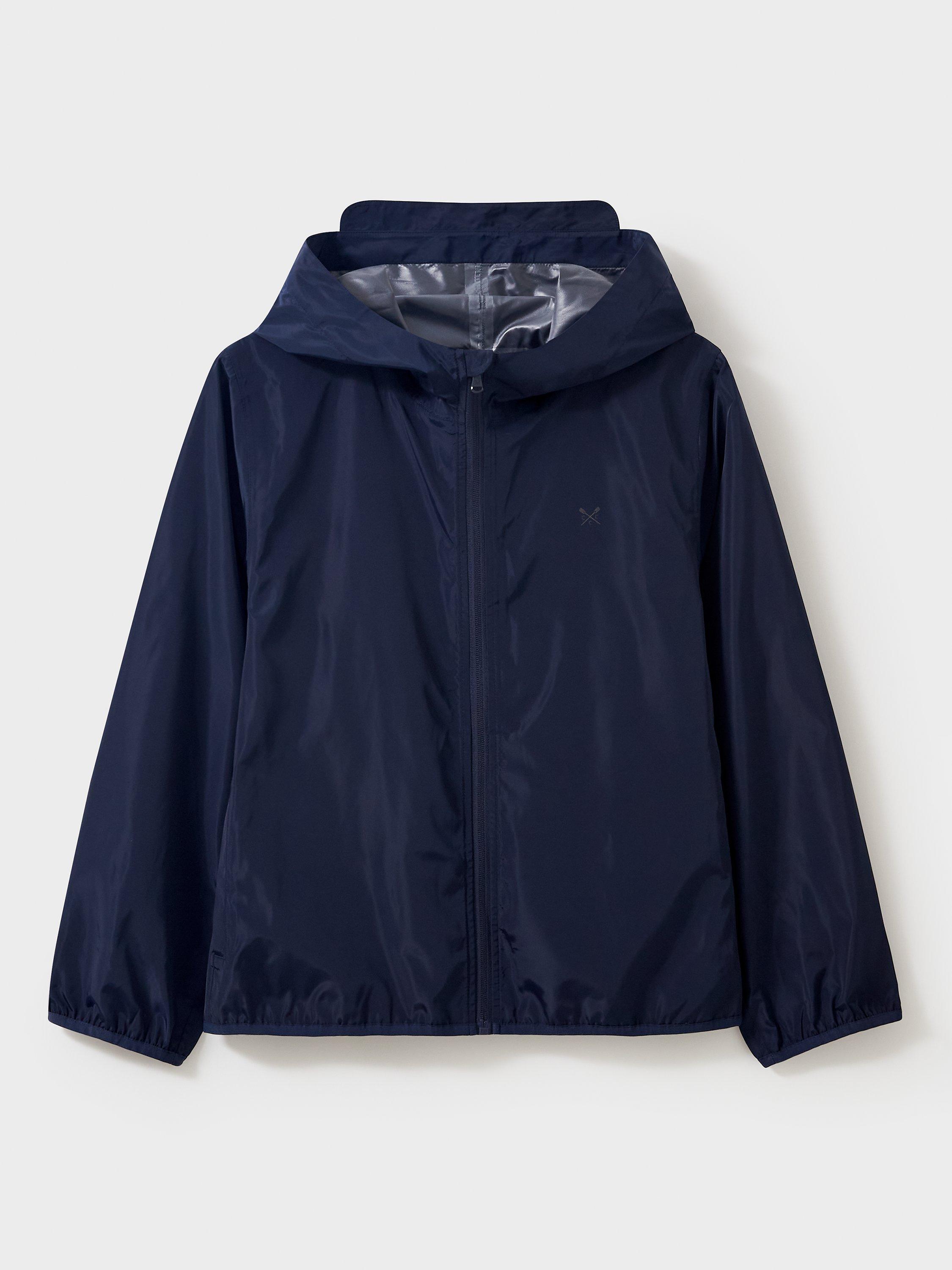 Crew Clothing Kids' Lightweight Waterproof Packable Jacket, Navy Blue