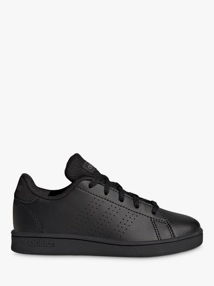 adidas Kids' Advantage Lace-Up Trainers, Core Black/Core Black/Grey Six