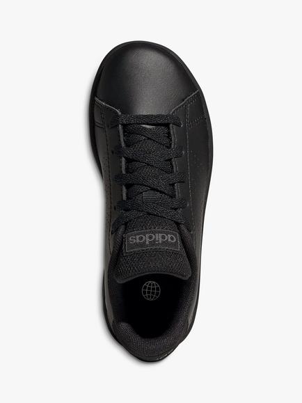 adidas Kids' Advantage Lace-Up Trainers - view 2, Core Black/Core Black/Grey Six
