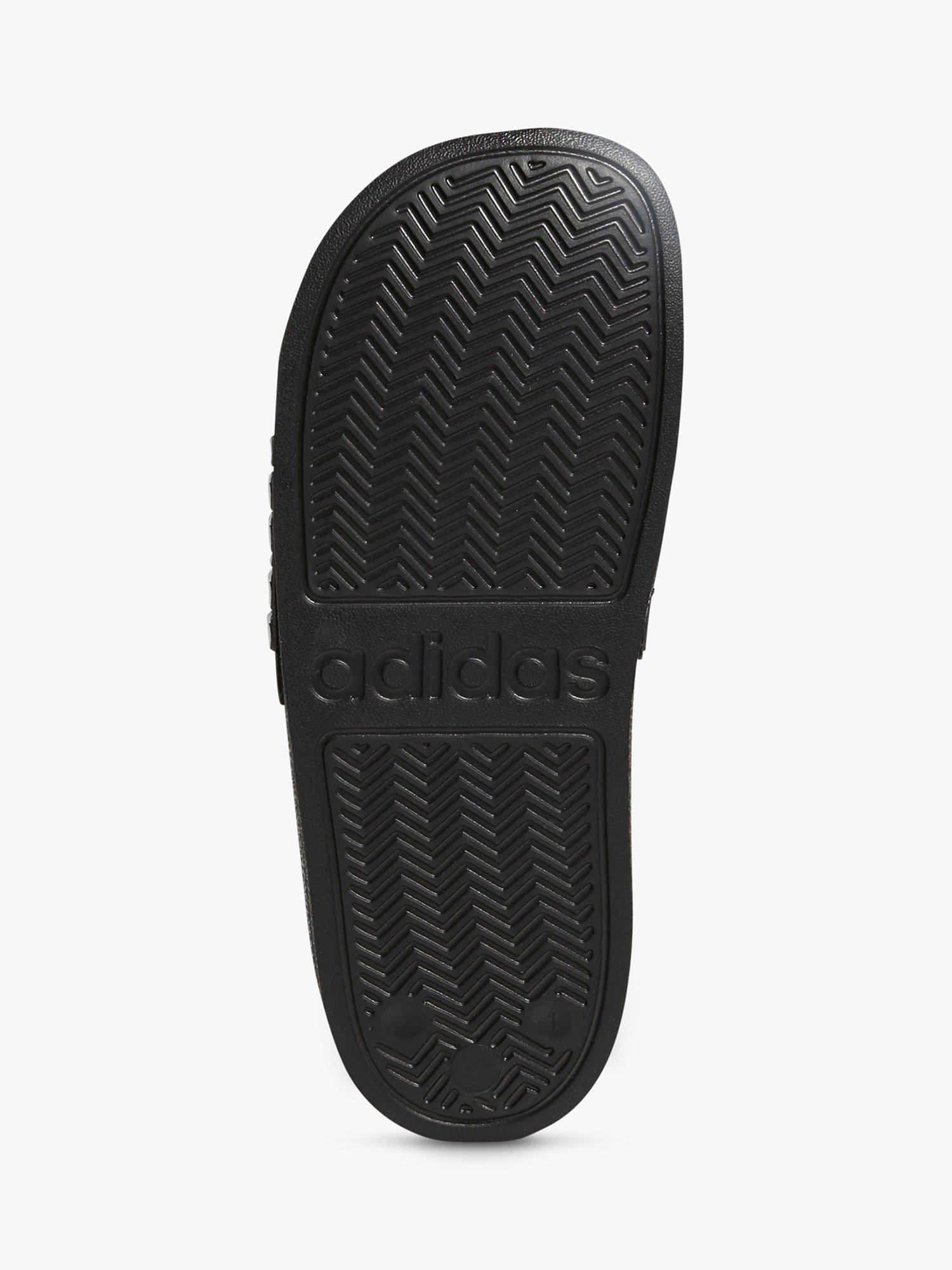 Product image 3 of 10, which shows adidas Kids' Adilette Sliders, Black/White, 5