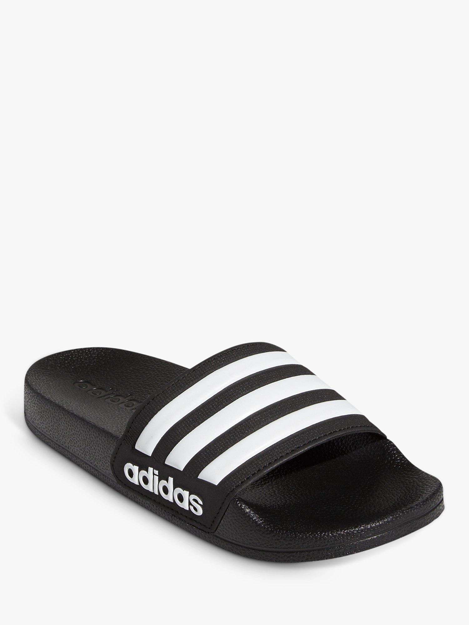 Product image 5 of 10, which shows adidas Kids' Adilette Sliders, Black/White, 5