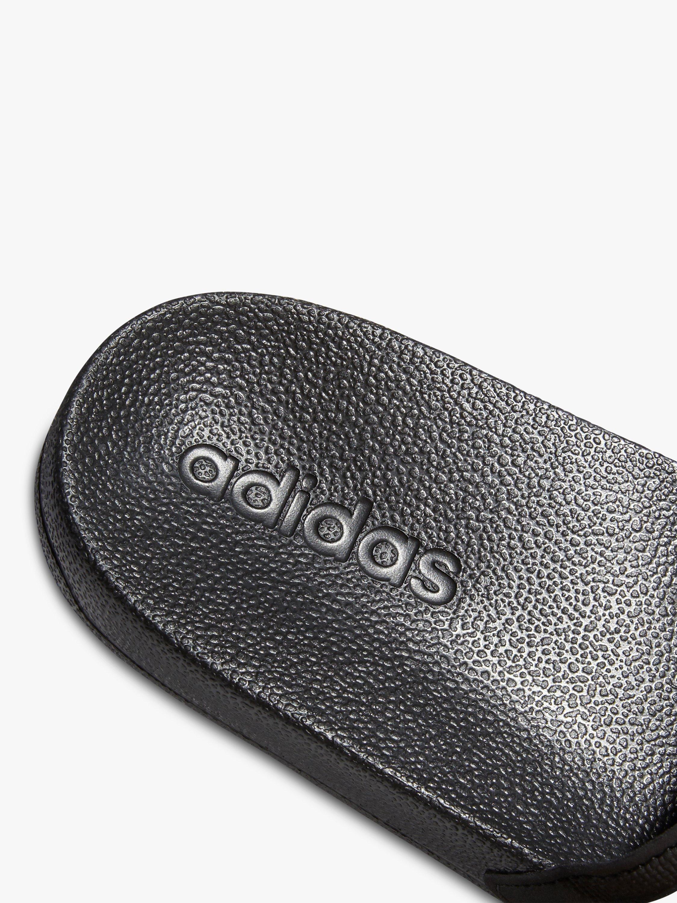 Product image 8 of 10, which shows adidas Kids' Adilette Sliders, Black/White, 5