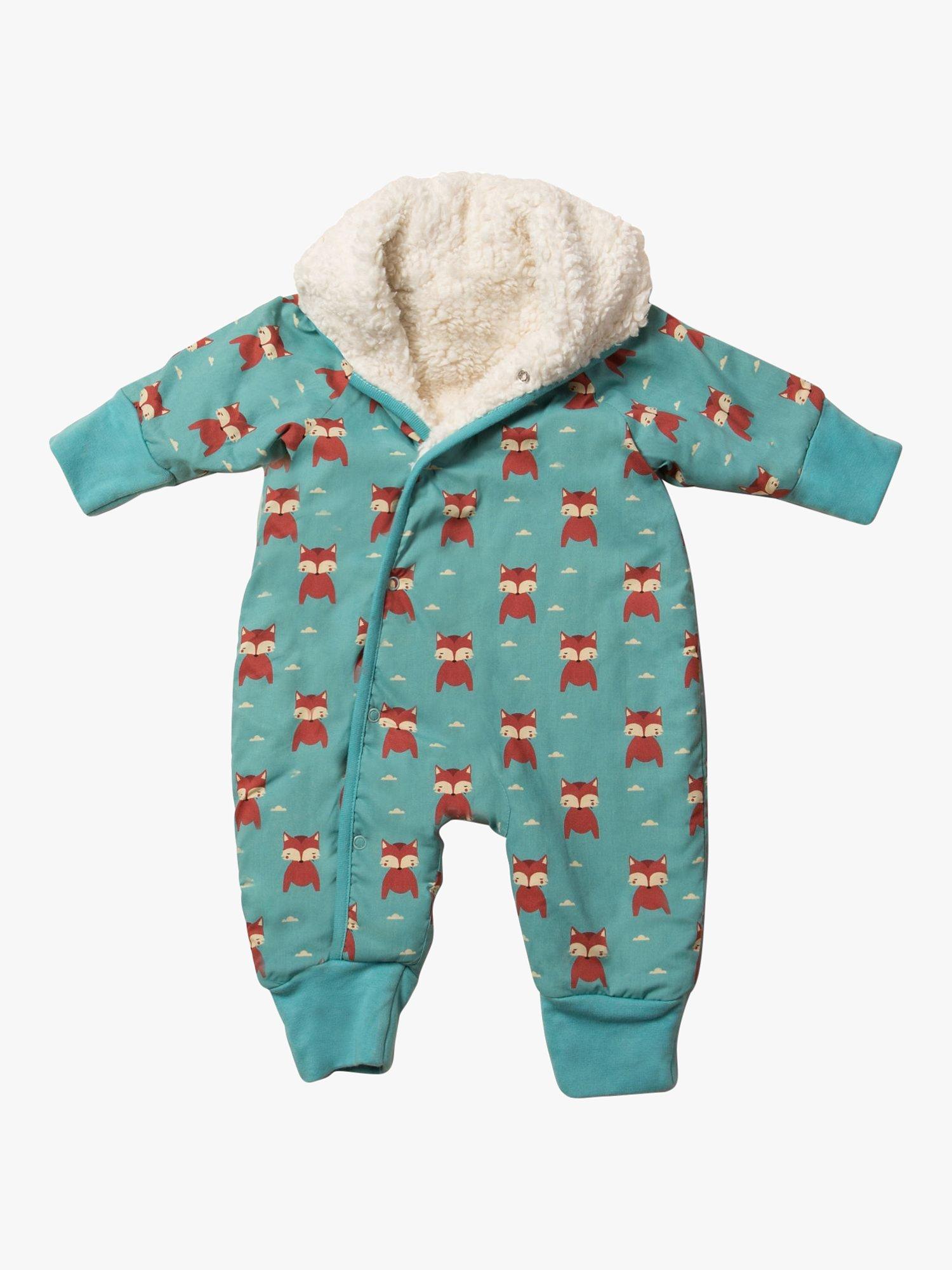 Little Green Radicals Baby Foxes Snowsuit, Blue