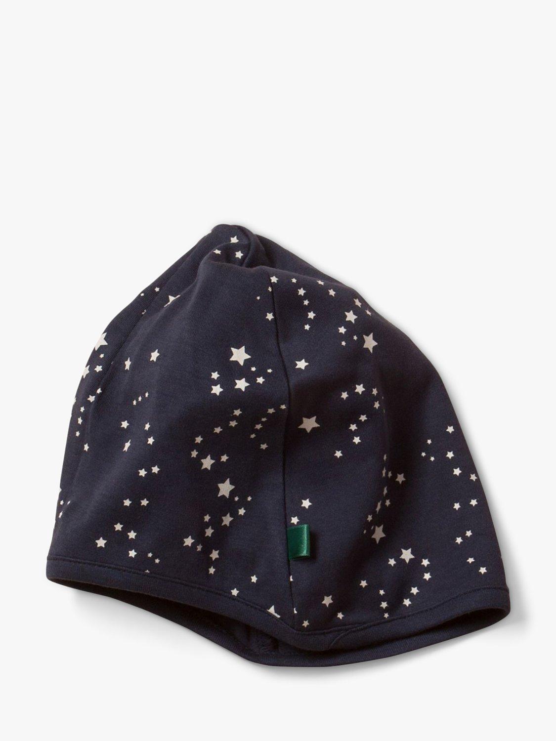 Little Green Radicals Baby Star Print Hat, Navy