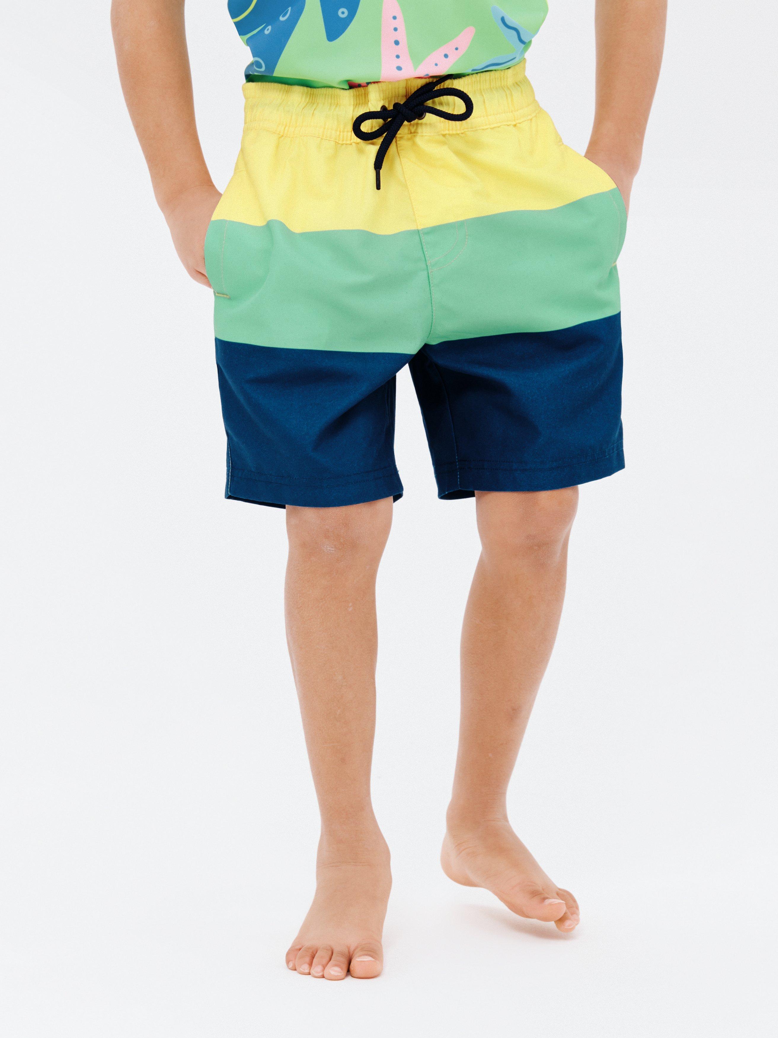 John Lewis Kids' Colour Block Swimming Shorts, Multi