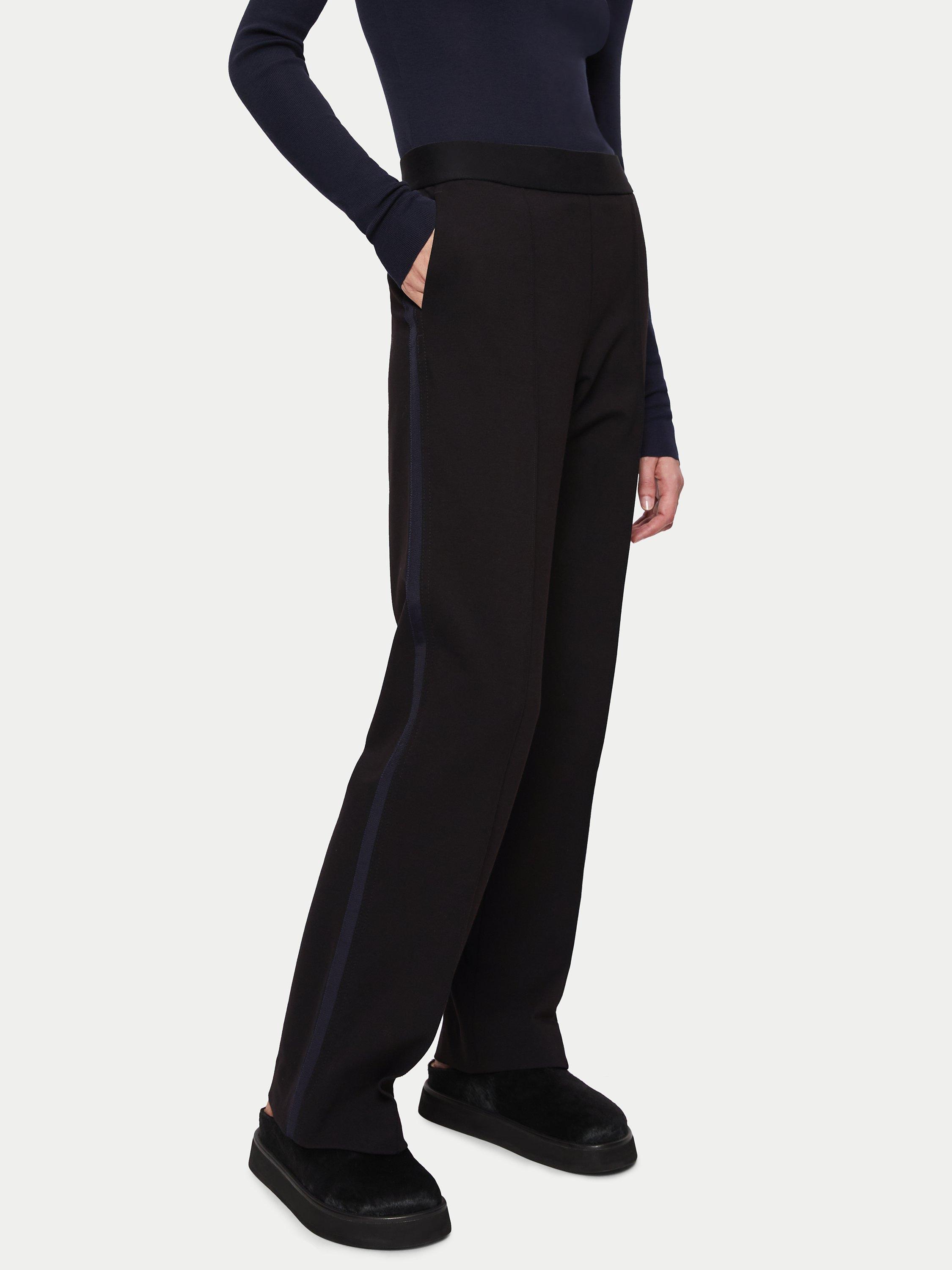 Product image 1 of 4, which shows Jigsaw Ponte Jersey Trousers, Black, 6
