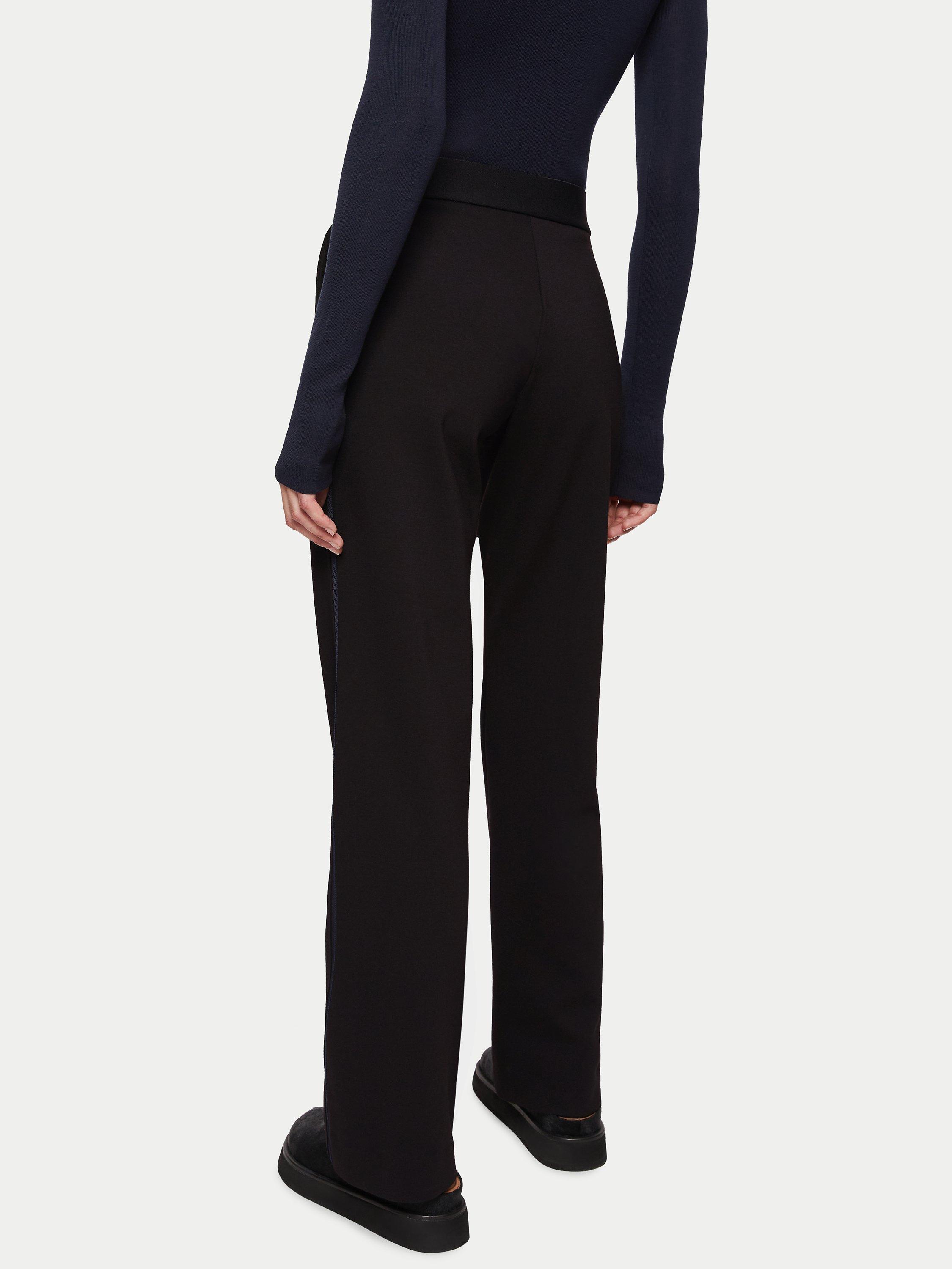 Product image 2 of 4, which shows Jigsaw Ponte Jersey Trousers, Black, 6