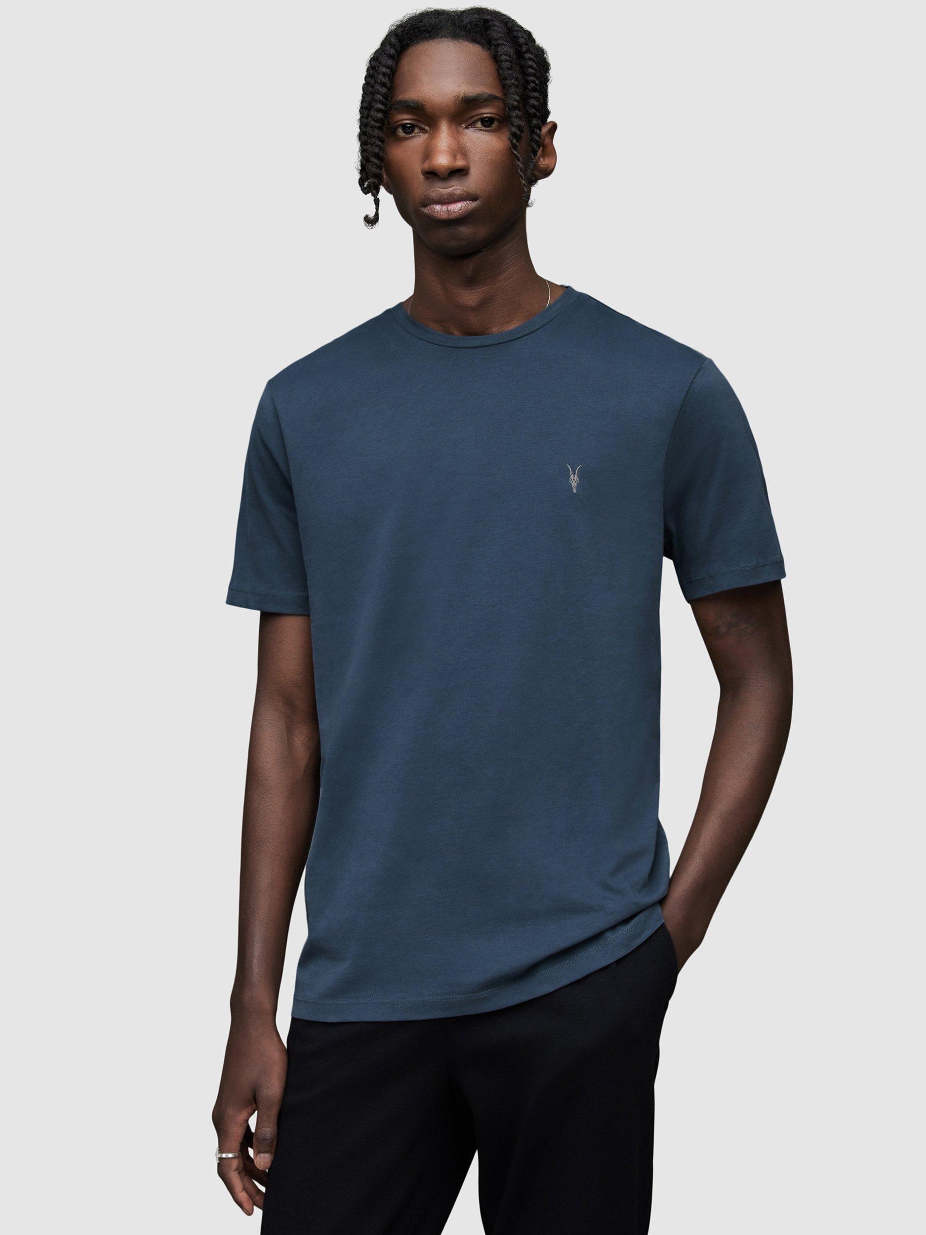 AllSaints Brace Crew T-Shirt, Windy Blue