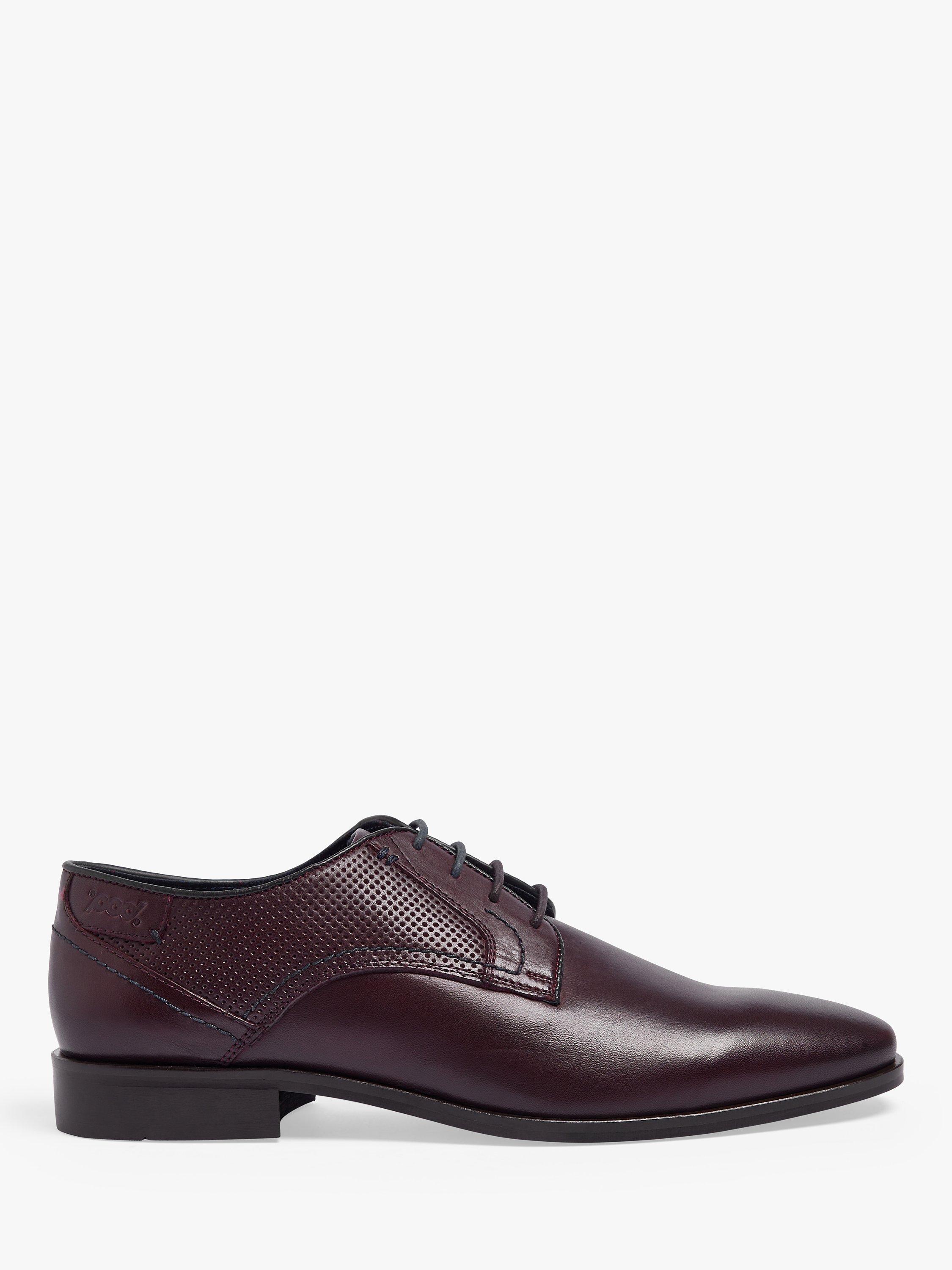 Pod Denver Leather Derby Shoes, Bordo