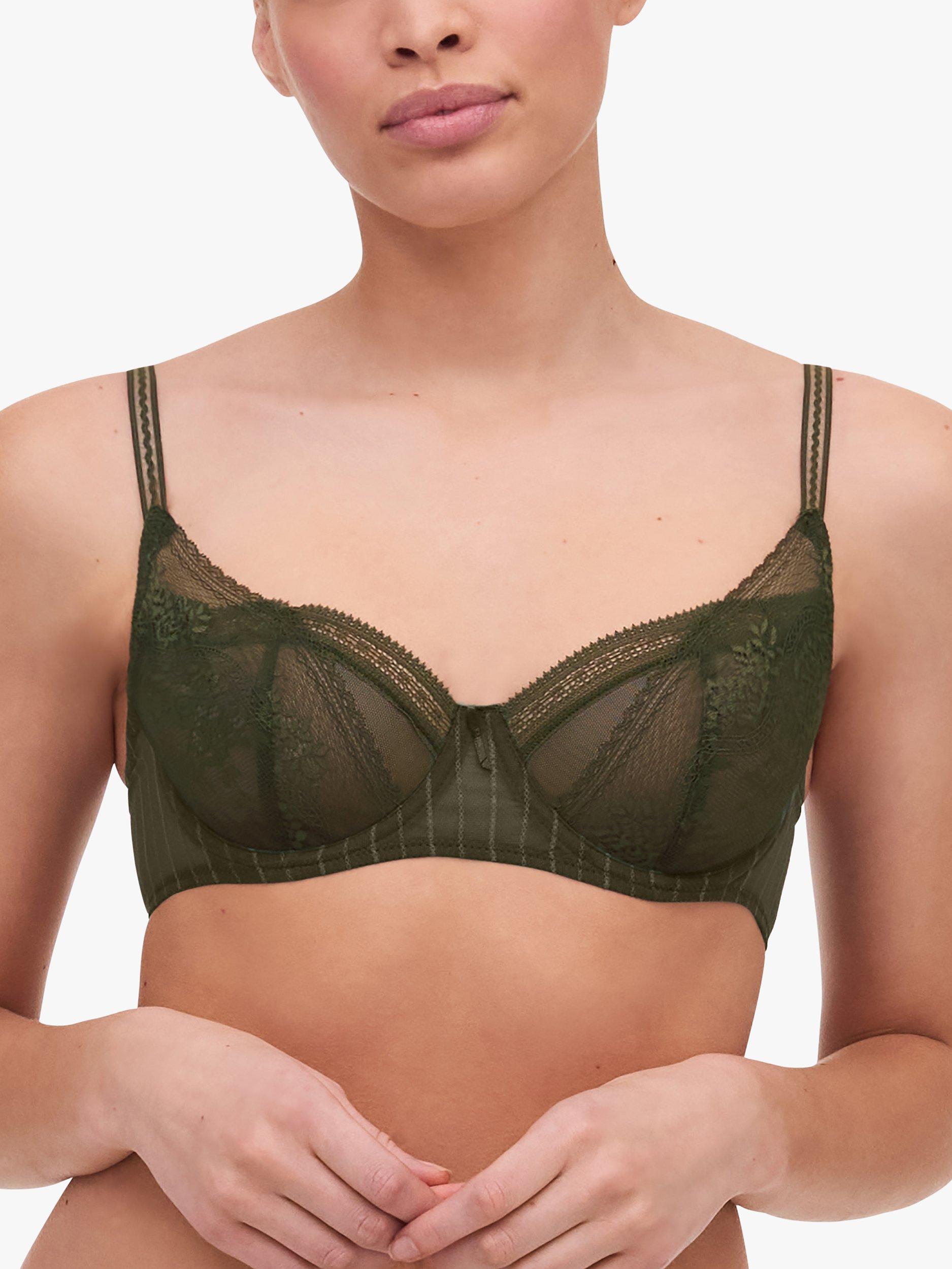 Passionata Maddie Floral Lace Half Cup Bra, Khaki