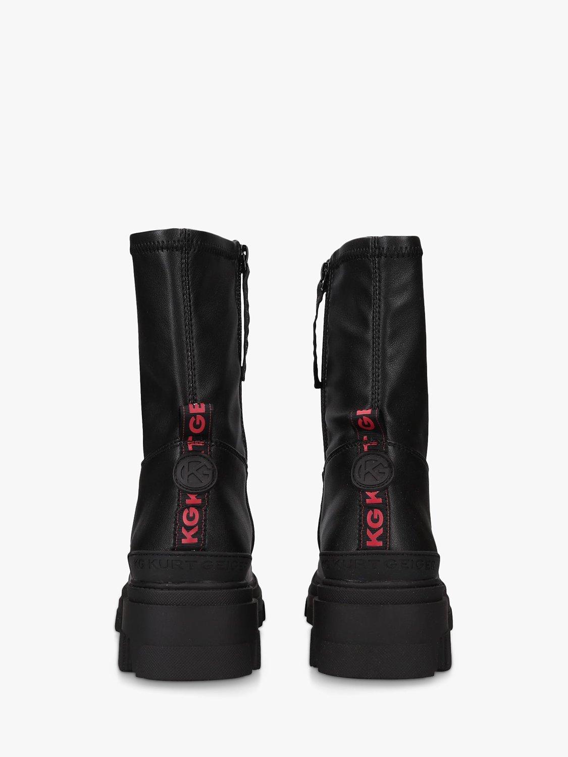 Product image 4 of 5, which shows KG Kurt Geiger Trekker Sock Ankle Boots, Black, 3
