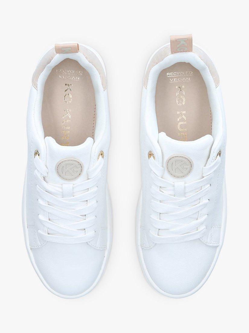 Product image 5 of 5, which shows KG Kurt Geiger Lighter Lace Up Trainers, White/Pink, 4