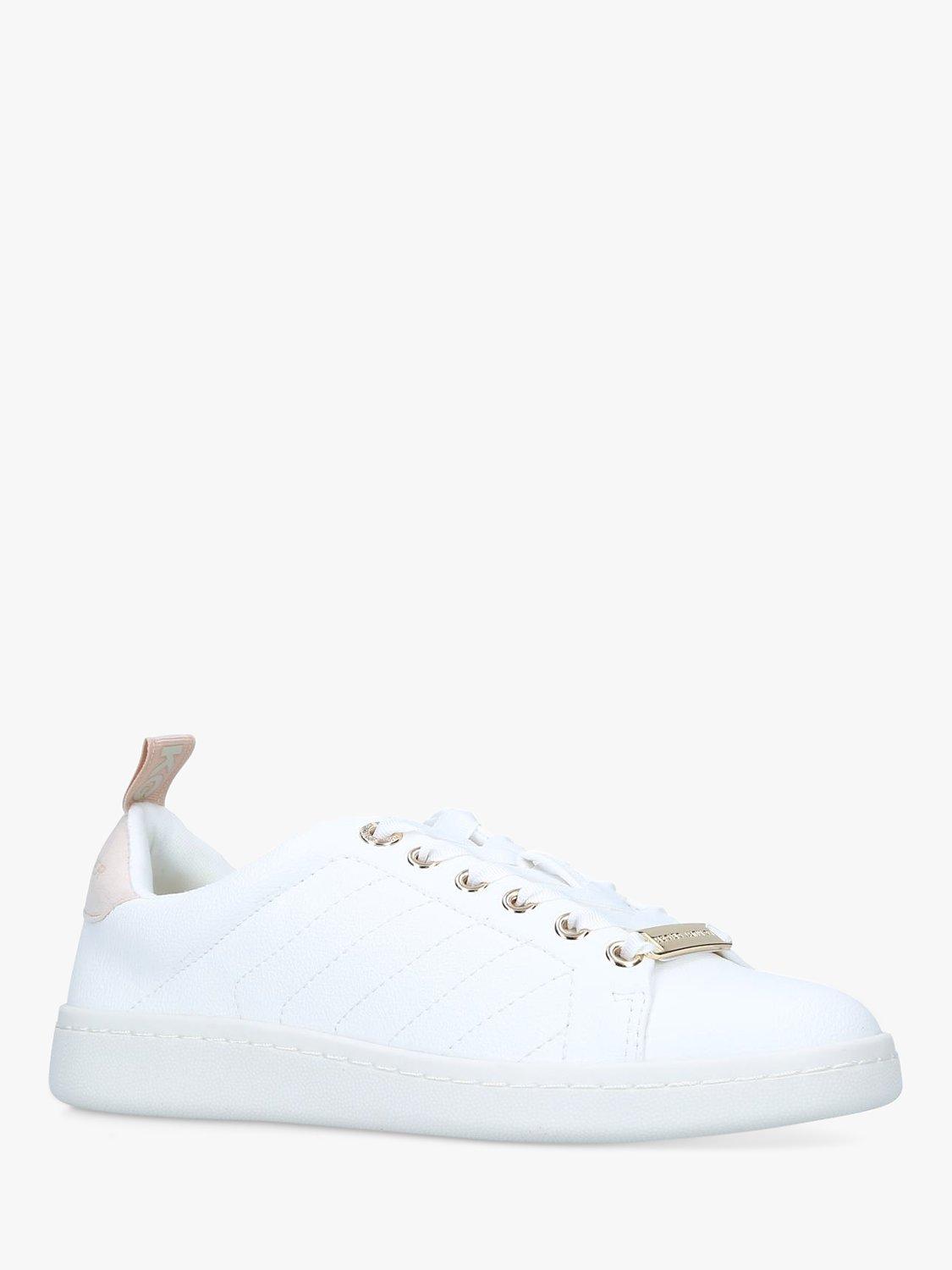 Product image 3 of 5, which shows KG Kurt Geiger Liza Quilted Trainers, White/Pink, 3