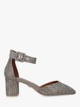 Kurt Geiger London Burlington Block Heel Ankle Strap Shoes, Beige