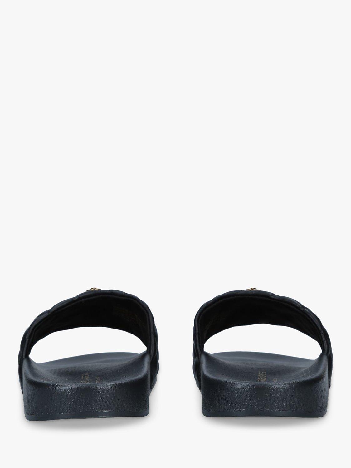 Product image 5 of 6, which shows Kurt Geiger London Meena Eagle Quilted Slider Sandals, Black, 3