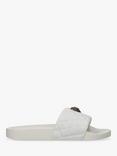 Kurt Geiger London Meena Eagle Quilted Slider Sandals, Natural Putty