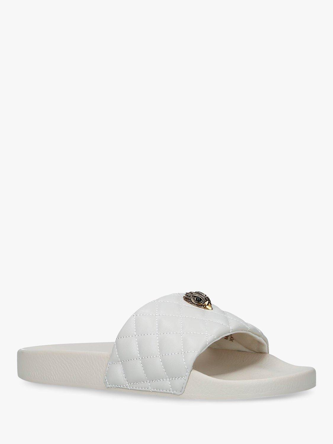Product image 4 of 6, which shows Kurt Geiger London Meena Eagle Quilted Slider Sandals, Natural Putty, 3