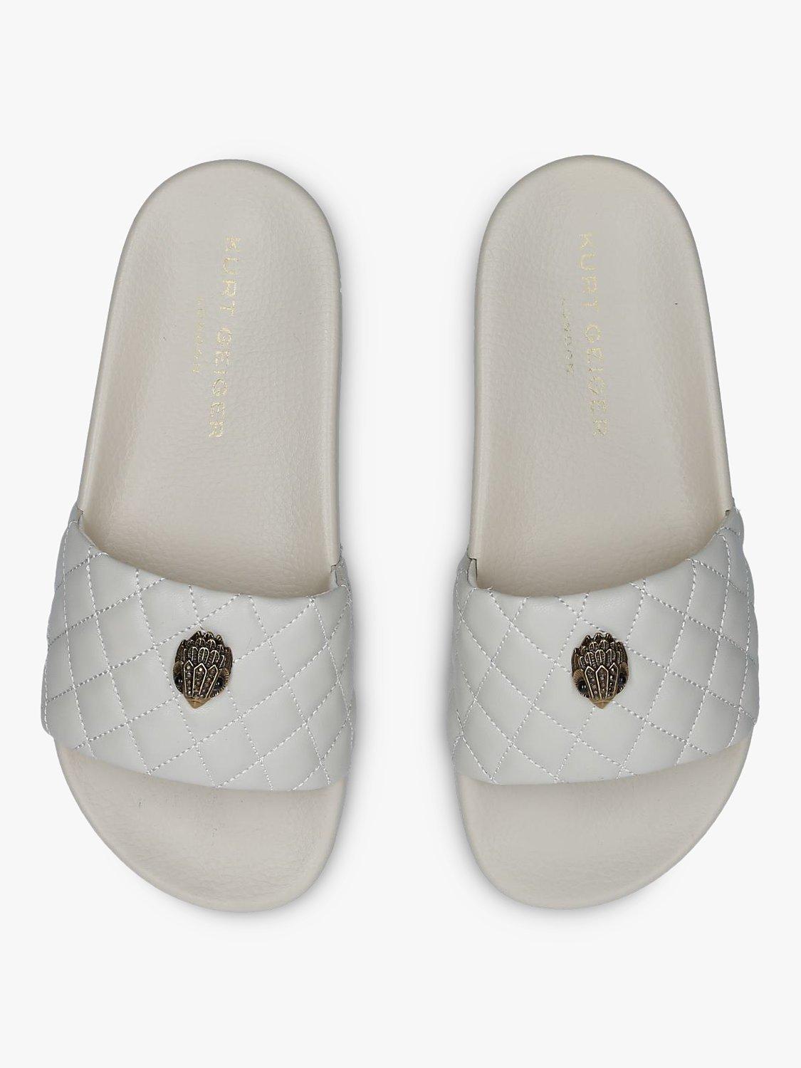 Product image 5 of 6, which shows Kurt Geiger London Meena Eagle Quilted Slider Sandals, Natural Putty, 3