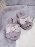 Pretty You London Anya Faux Fur Slippers, Mink