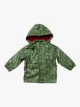 Little Green Radicals Kids' Rocket To The Stars Waterproof Recycled Raincoat, Green