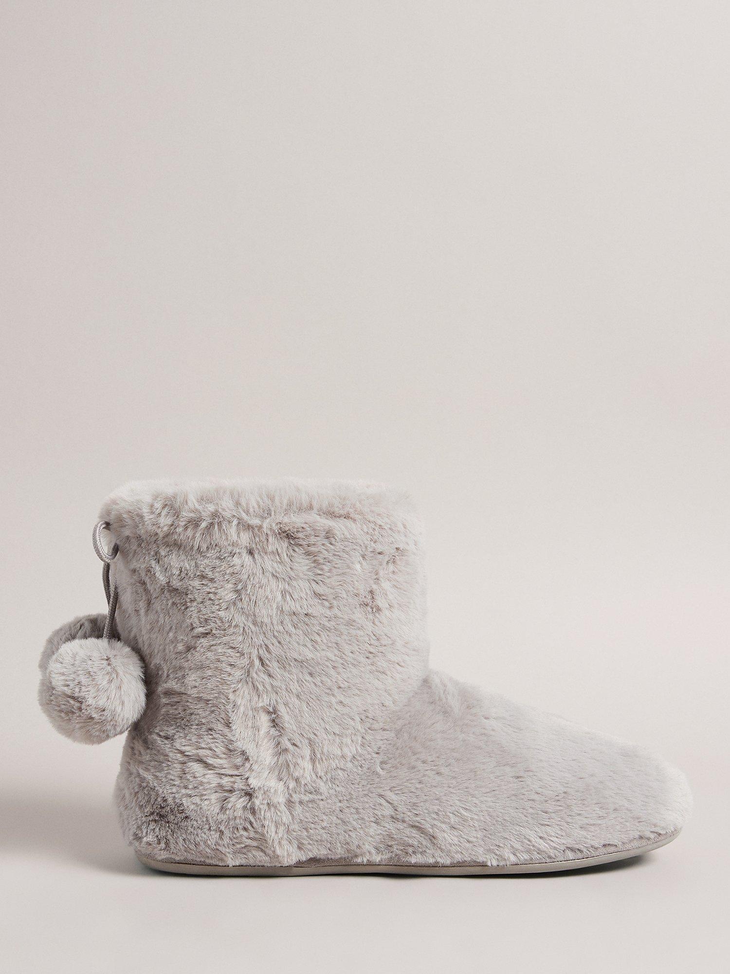 Ted Baker Hamonda Faux Fur Slipper Boots, Lt-grey