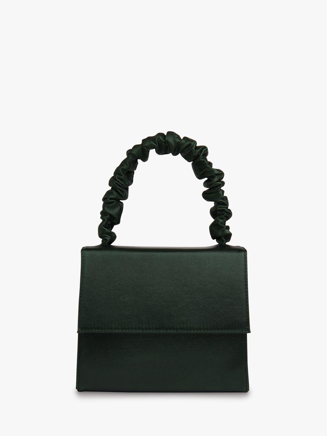 Whistles Payton Satin Grab Bag, Dark Green